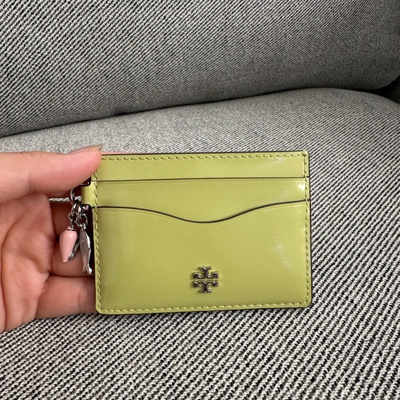 Tory Burch Emerson Charms Slim Card Case 171482 Candy Lime - Picture 1 of 7